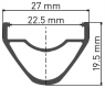 Обід DT SWISS XM 401 29x225 DB P WA 28 BL 01P STD VI