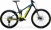 Велосипед MERIDA 2021 eONE-SIXTY 500 TEAL BLUE/LIME